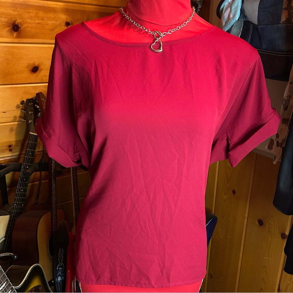 Banana Republic Red Short Sleeve Tee